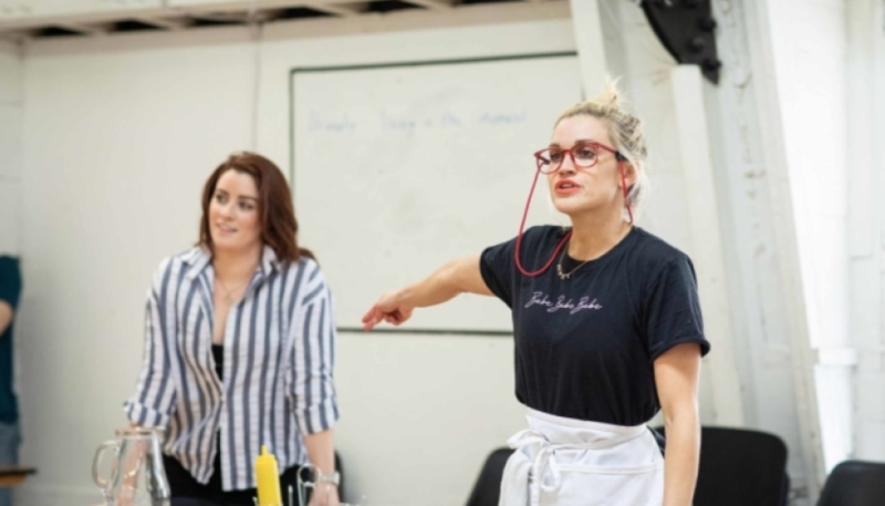FIRST LOOK Ashley Roberts and Lucie Jones Waitress Rehearsal